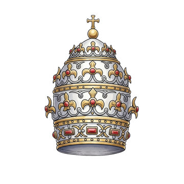 Papal Tiara Crown Religious Symbol