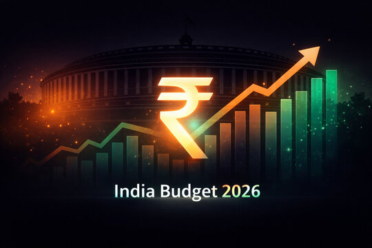 India Budget 2026 Government Finance Editorial Background