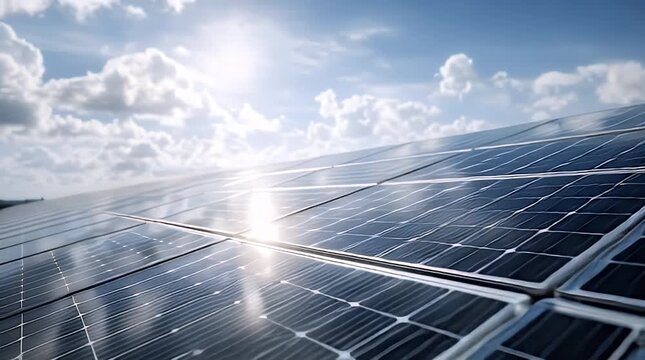 Minimal Solar Energy Infrastructure Beneath Expansive Sky