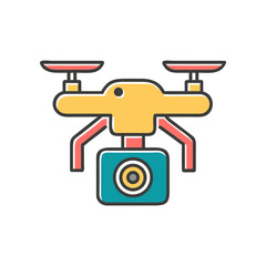 Illustration of a drone with camera attached