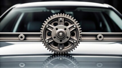 Fototapeta premium Windshield Wiper Motor Assembly with Gears Gigapixel