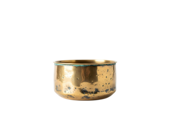 Stunning gold plant pot with unique patina finish