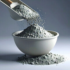 Construction graphic showing cement mixing