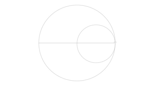 Basic Tusi Couple Geometric Motion on White Background