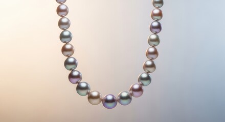 Obraz premium Pearl Necklace Soft Light Background