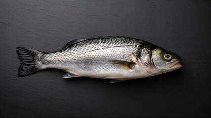 Fresh fish isolated on a black background