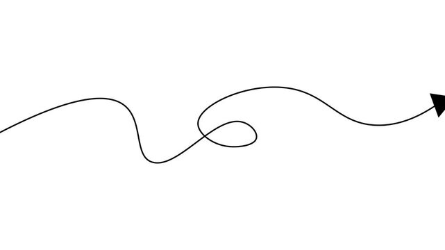 Animated Arrow Motion Graphic on White Background
