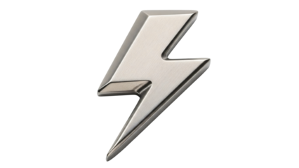 The lightning bolt is shown in this image with white background and.