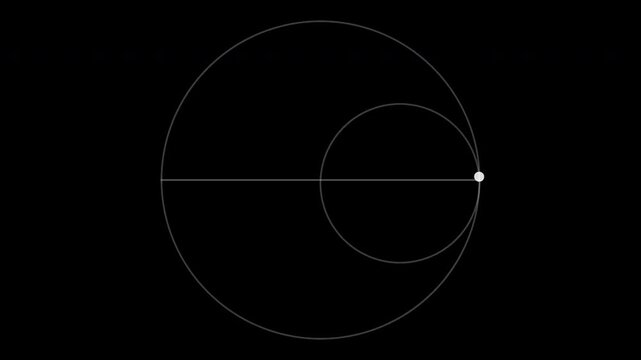 Basic Tusi Couple Geometric Motion on Transparent Background