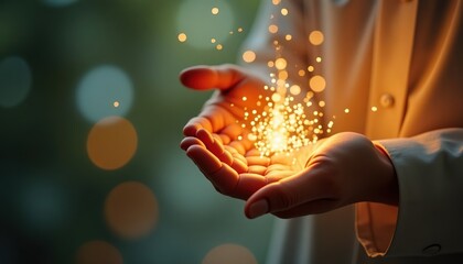 Smiling happy people enjoying a holistic health festival outdoors, symbolizing joy, wellness