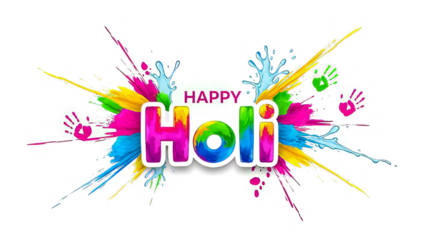 Holi festival colorful celebration graphic design element