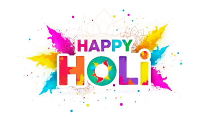 Happy Holi festival celebration colorful design