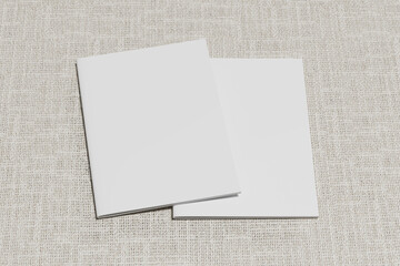 Blank Open Magazine Mockup on Wooden Floor