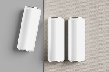 drink soda can mockup with minimal scene