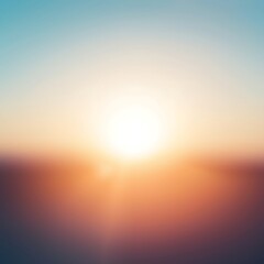 Soft Blurry Sunset Background with Dreamy Bokeh and Vibrant Blue to Orange Gradient Sky
