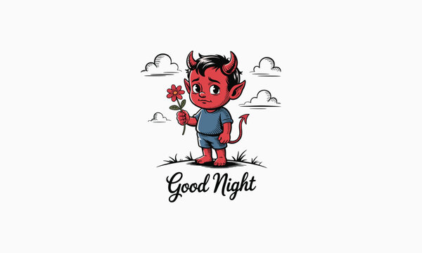 Cute Devil Cartoon Character