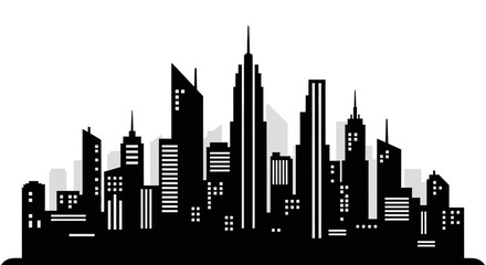 Fototapeta premium City skyline with tall buildings 1.