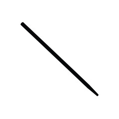 Sleek black diagonal line on white background