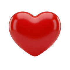 Red heart isolated on transparent background love symbol png's heart shape icon