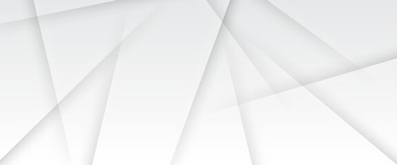 Obraz premium Abstract luxury geometric white and grey background with copy space. Vector illustration. overlapping background.