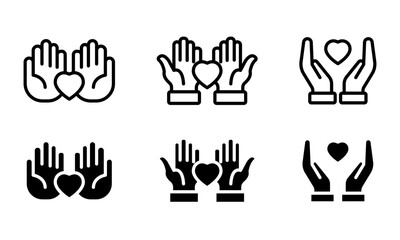 Fototapeta premium Helping Hands icons