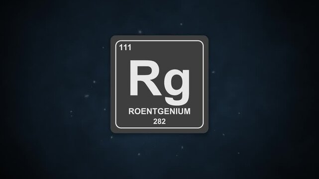 Sleek loop showcasing periodic table element glow effect