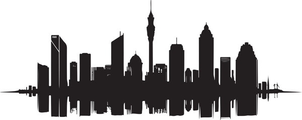 Cape town skyline silhouette, panorama © AB Basir