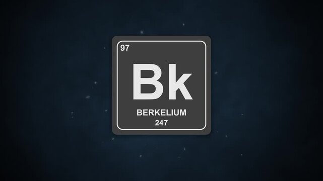 Science demonstration illustrating berkelium tile and particle collection