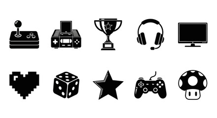 Collection of gaming related icons. © Rifky