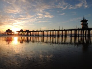 sunset at the pier