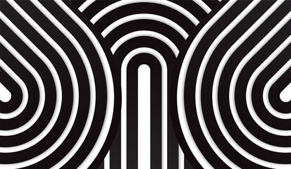 Obraz premium Seamless abstract pattern with black white bacgkround, vector illustration