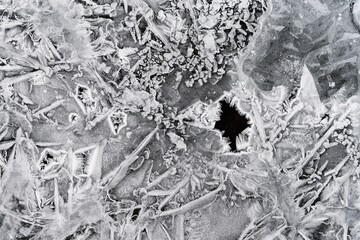 Macro shot of ice on a creek. Natural winter background.Macro shot of ice on a creek. Natural winter background.