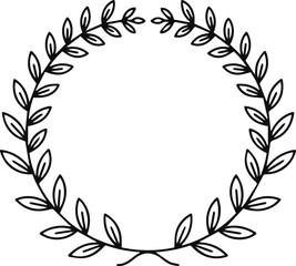 Obraz premium laurel wreath decorative border for certificate invitation and print