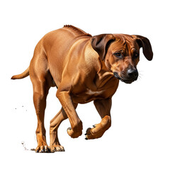 Various dog species and breeds running freely in a serene outdoor environment, showcasing different characteristics of the canine family in a natural setting viewed from the side, reference 68.png