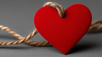 Red heart-shaped tag 