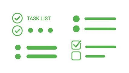 task list checklist icons vector illustration for digital planning and effective project management essential for productivity applications and business presentations.