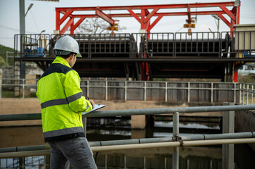 Professional Engineer Performing Field Inspection at Industrial Site