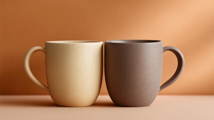 Two matching coffee mugs 