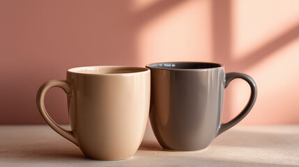 Two matching coffee mugs 