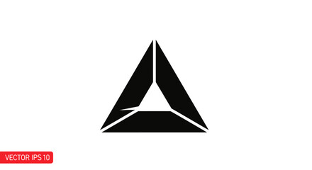 Black Triangle Logo Design Symbol.