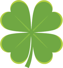 Lucky four leaf clover on st patrick's day celebration