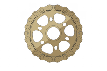 Gold bicycle wheel gold wheel bike wheel cycling sports equipment isolated on a transparent background