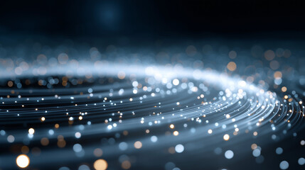 Digital Galaxy: A captivating visual of a digital galaxy swirling, illuminating the unseen connections and flows of data. Evokes the concepts of network, technology, and futuristic abstraction.