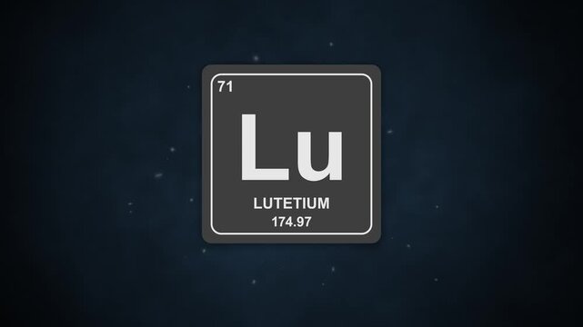 71 Lutetium Lu element atomic animation chemistry periodic table