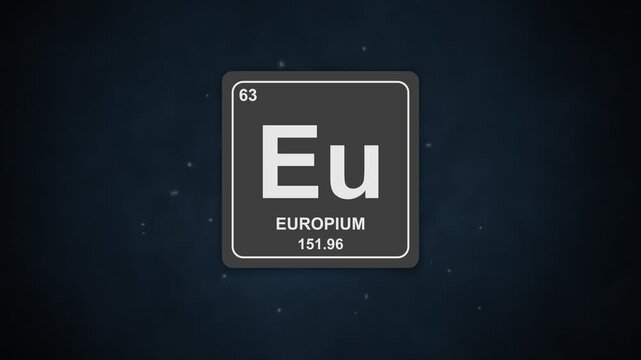 63 Europium Eu element atomic animation chemistry periodic table