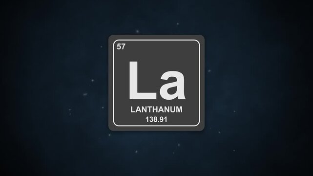 57 Lanthanum La element atomic animation chemistry periodic table