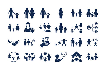 Various family and relationship icons