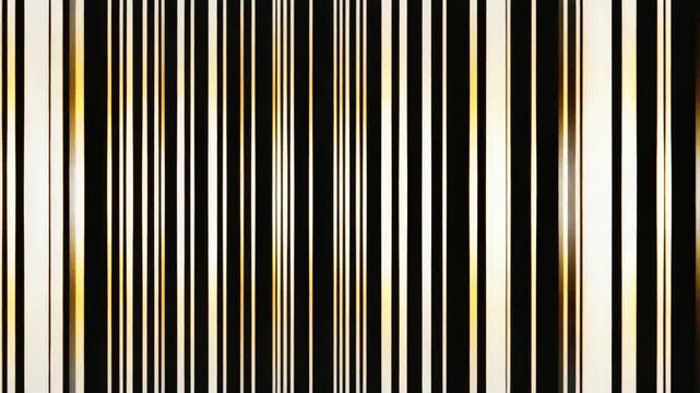 Abstract vertical black and white lines with yellow gradient accents, in a minimal style on a dark background, representing optical illusion