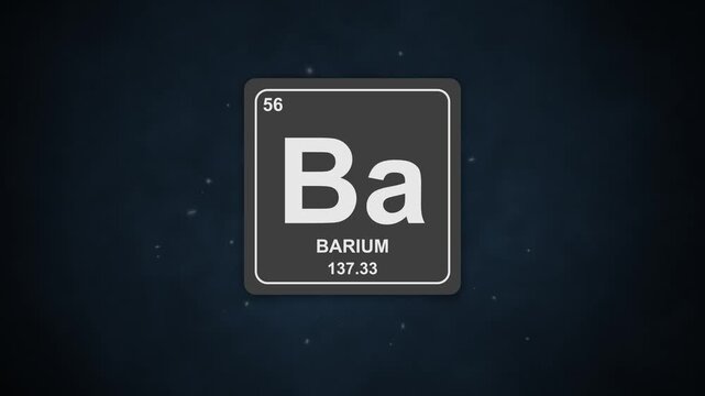56 Barium Ba element atomic animation chemistry periodic table
