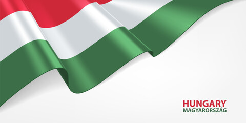 Hungary flag. Hungarian national flag on a white background. National flag background design.
